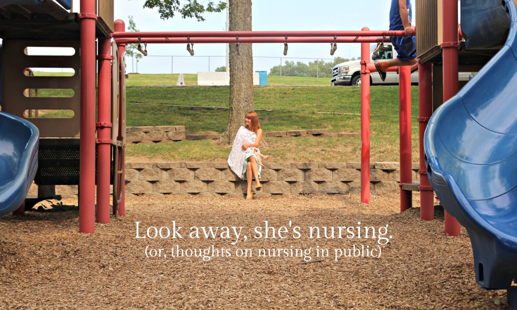 Look away, she's nursing.