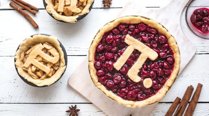 actual pies with the number pi on them