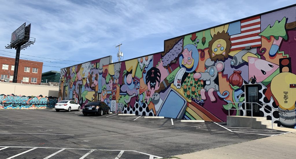 Painted mural on building