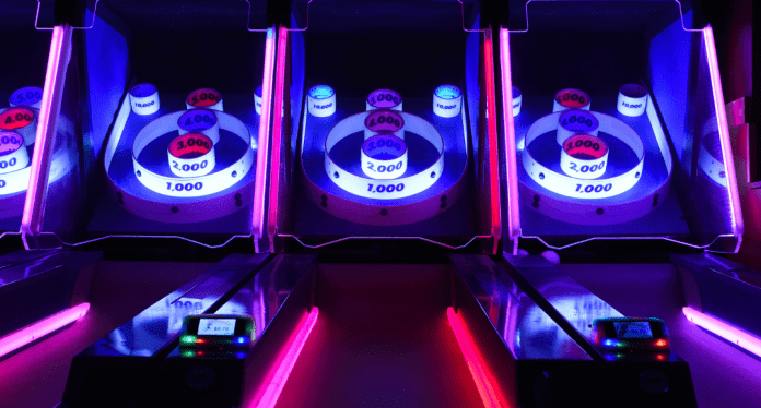 skeeball at arcade
